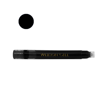 Webson Gill Black Fountain Ink Refill—8 instant-insert, no bleed, no smudge cartridges for Webson Gill fountain pens. For use with jet black ink or compatible cartridges.