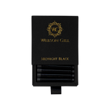 Black Fountain Ink Refill for Webson Gill Fountain Pens, Instant Insert, No Bleed, No Smudge, 8 Cartridges