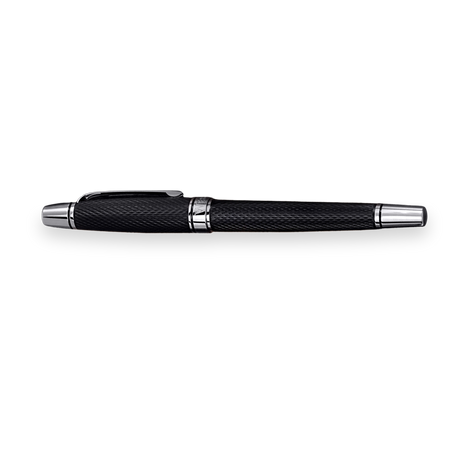 The WG 'Show Up' Everyday Fountain Pen features a diamond guilloché pattern, silver accents, and a stainless steel medium nib, displayed horizontally on a white background.